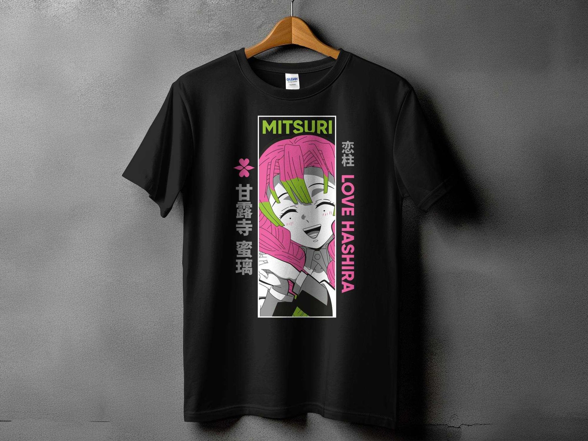 "Unleash the elegance of Mitsuri with our exclusive DEMON SLAYER printed t-shirt! Crafted on 180GSM 100% cotton with a luxurious bio finish, this premium-quality garMITSURI -DEMON SLAYER-Unisex