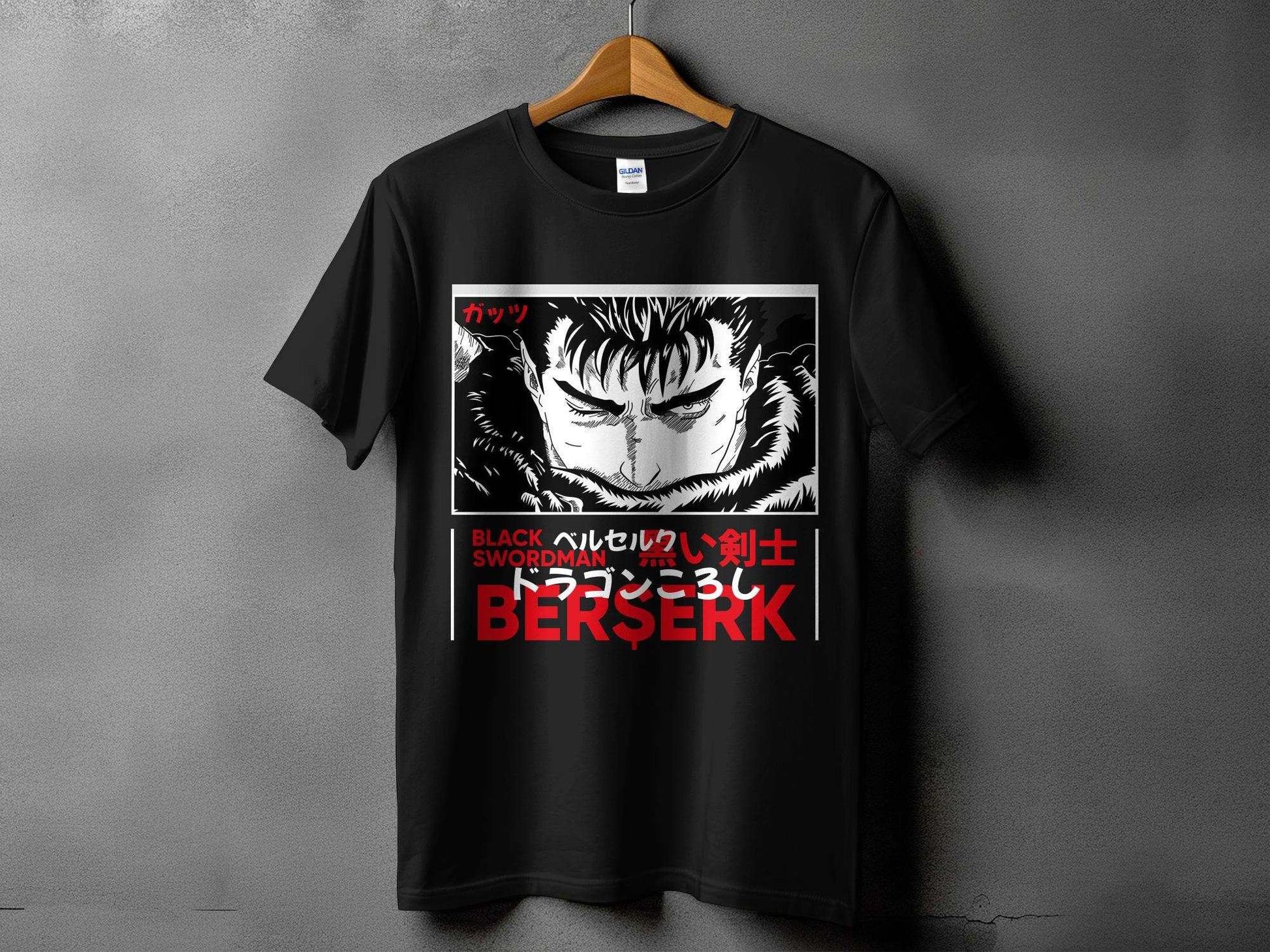 "Unleash the power and darkness of BERSERK ANIME with our Unisex Classic Tee. Crafted from premium 100% cotton and weighing 180GSM, this black half-sleeve tee embodiBERSERK 4-Black Swordman-Unisex