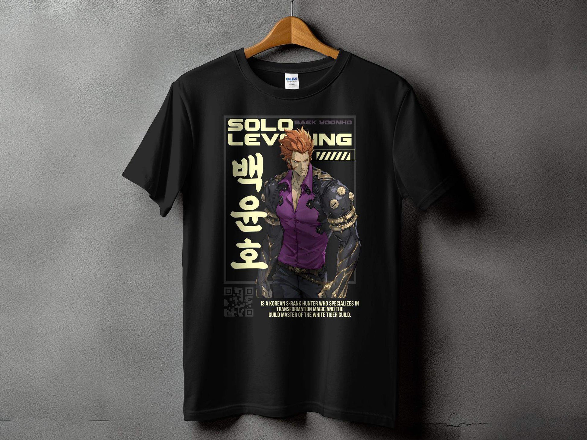 Baek Yoonho SOLO LEVELING printed t-shirt