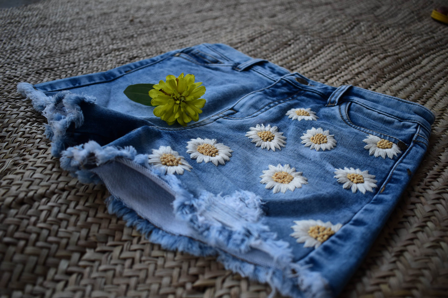 Product Description

To prolong the life of your denim garments, always wash them inside out at low temperatures with similar colors. In this way, we can help reduceGirls Embroidered Denim Shorts