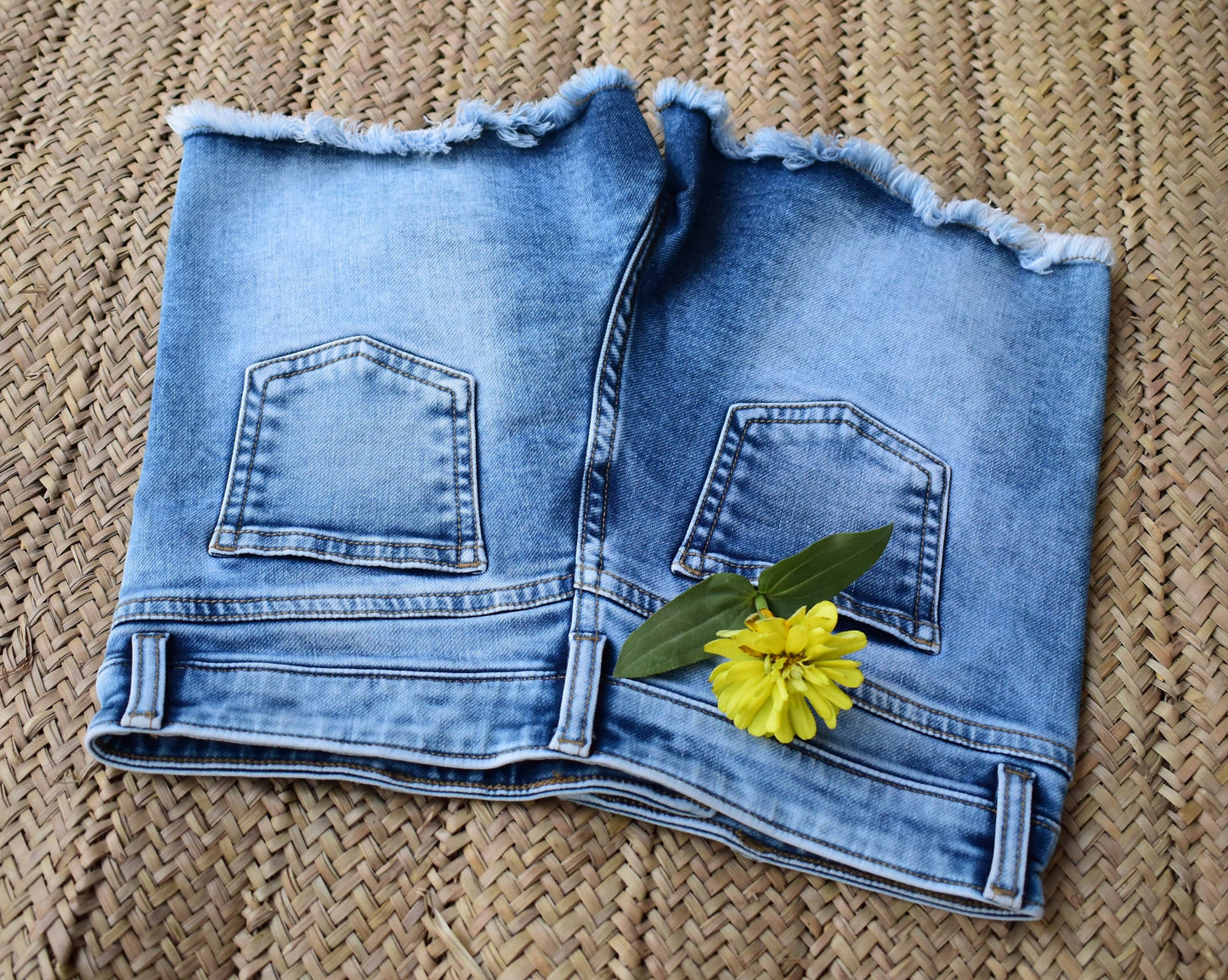 Product Description

To prolong the life of your denim garments, always wash them inside out at low temperatures with similar colors. In this way, we can help reduceGirls Embroidered Denim Shorts