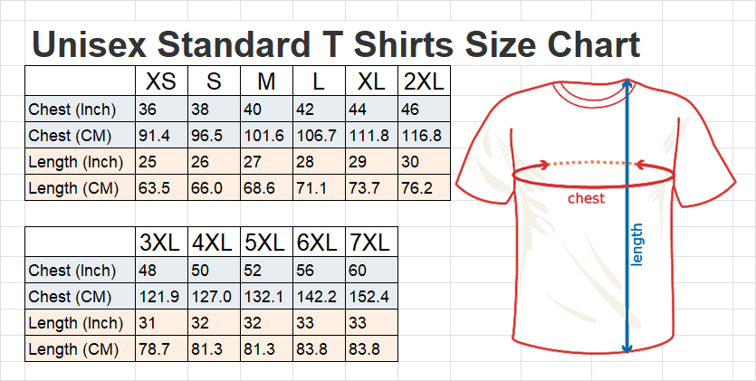 -Shirt Size Chart