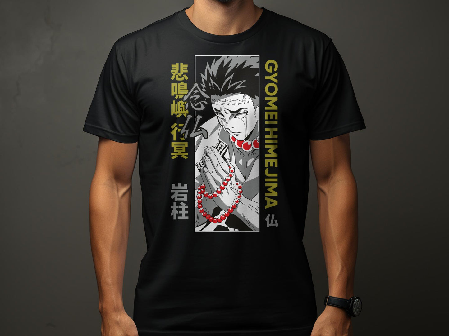 "Unleash the strength of Gyomei Himejima with our exclusive tee from APEKSH! Crafted from 100% cotton and weighing 180GSM for supreme comfort and durability. 💪⛩️ EmGyomei Himejima-DEMON SLAYER-Unisex