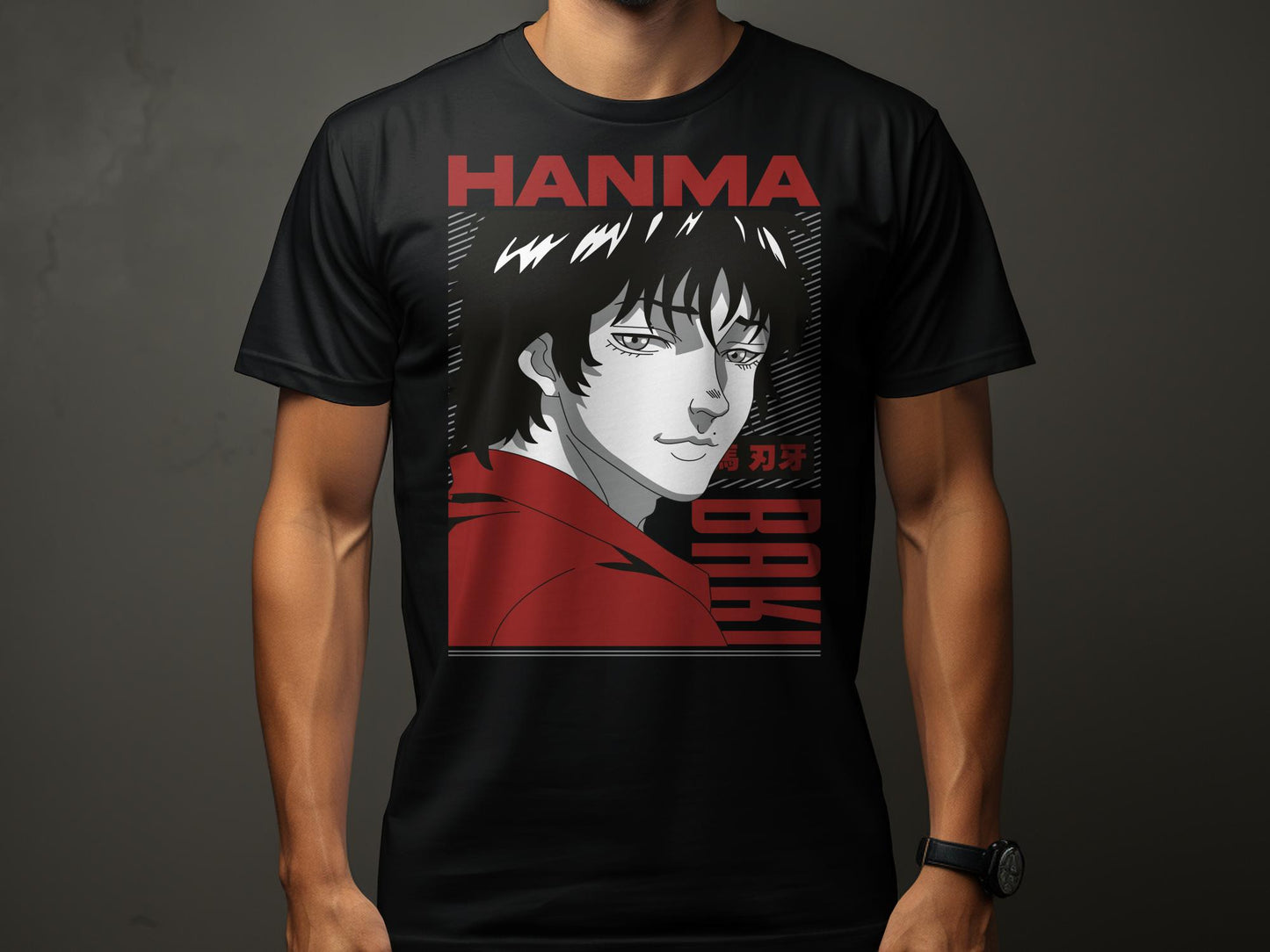 "Introducing our exclusive BAKI HANMA printed t-shirt, designed to captivate fans and fashion enthusiasts alike. Crafted with precision on 180GSM 100% cotton with a BAKI HANMA 2-Unisex