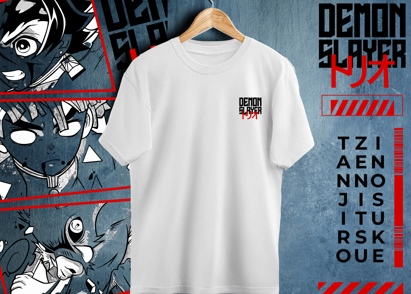 👕 Elevate your anime style with the InoZenTan Team from DEMON SLAYER - Unisex T-Shirt! Made from 100% premium cotton, this FRONT &amp; BACK  printed t-shirt combineInoZenTan Team-DEMON SLAYER -Unisex