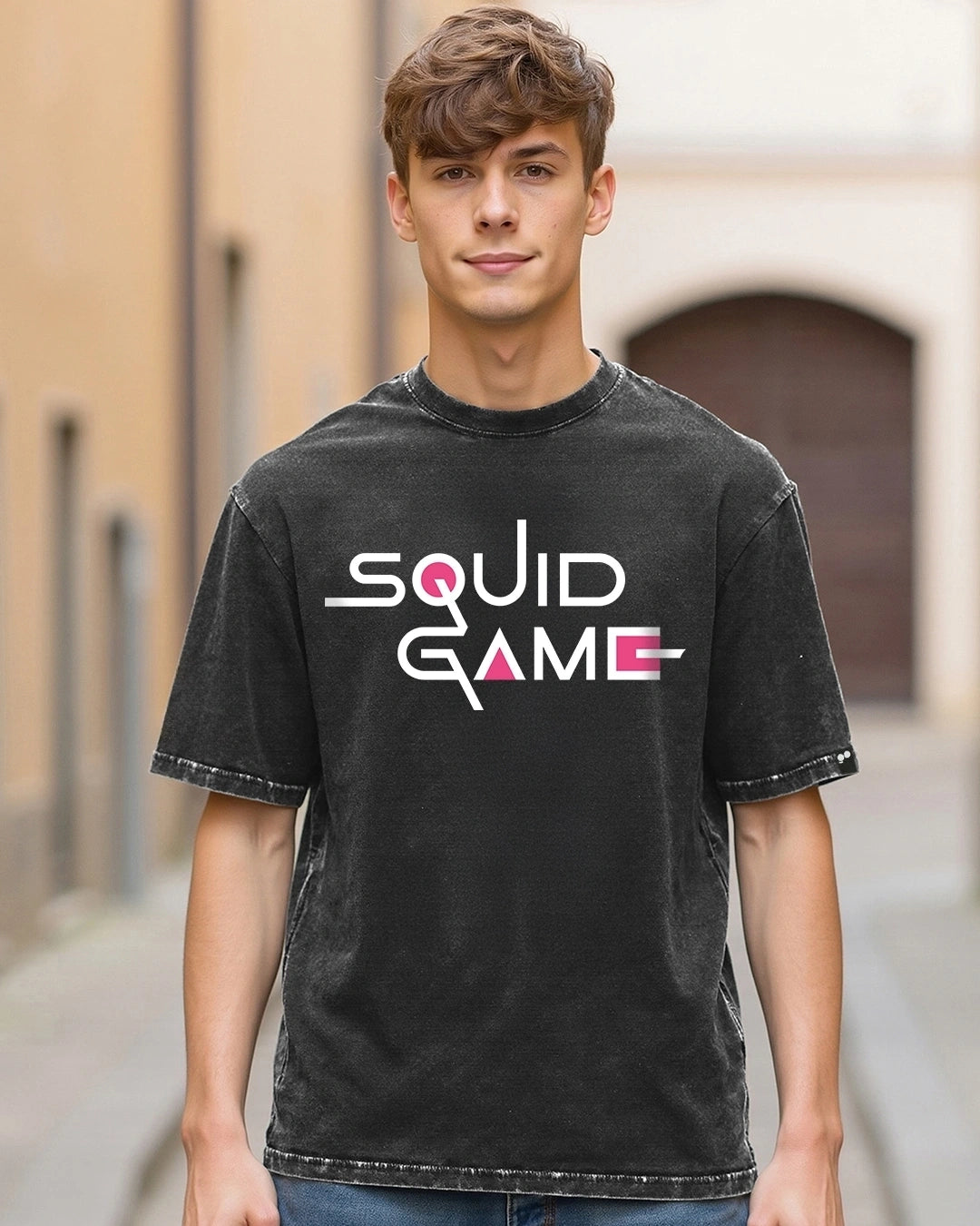 men-s-black-squid-game-graphic-printed