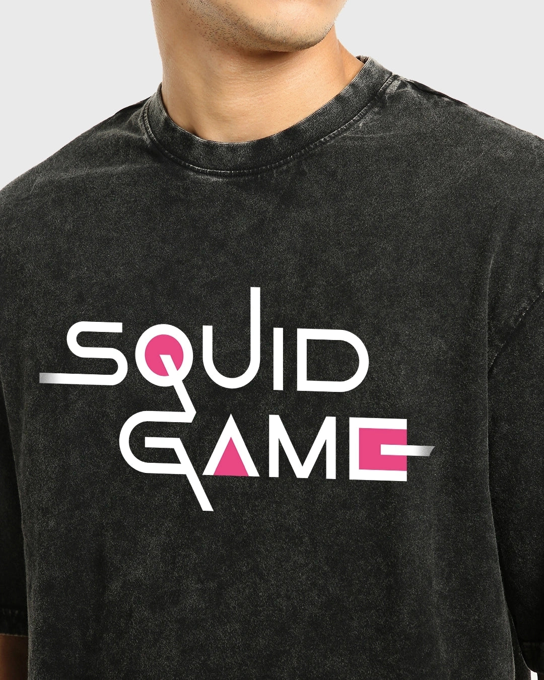 men-s-black-squid-game-graphic-printed