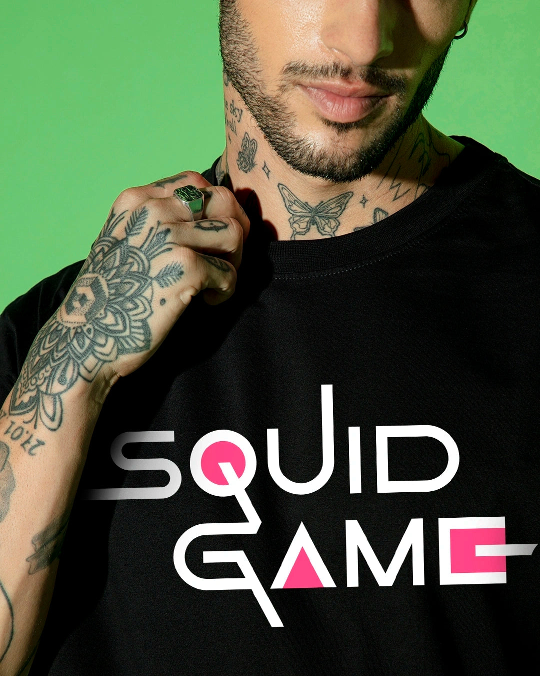 men-s-black-squid-game-graphic-printed