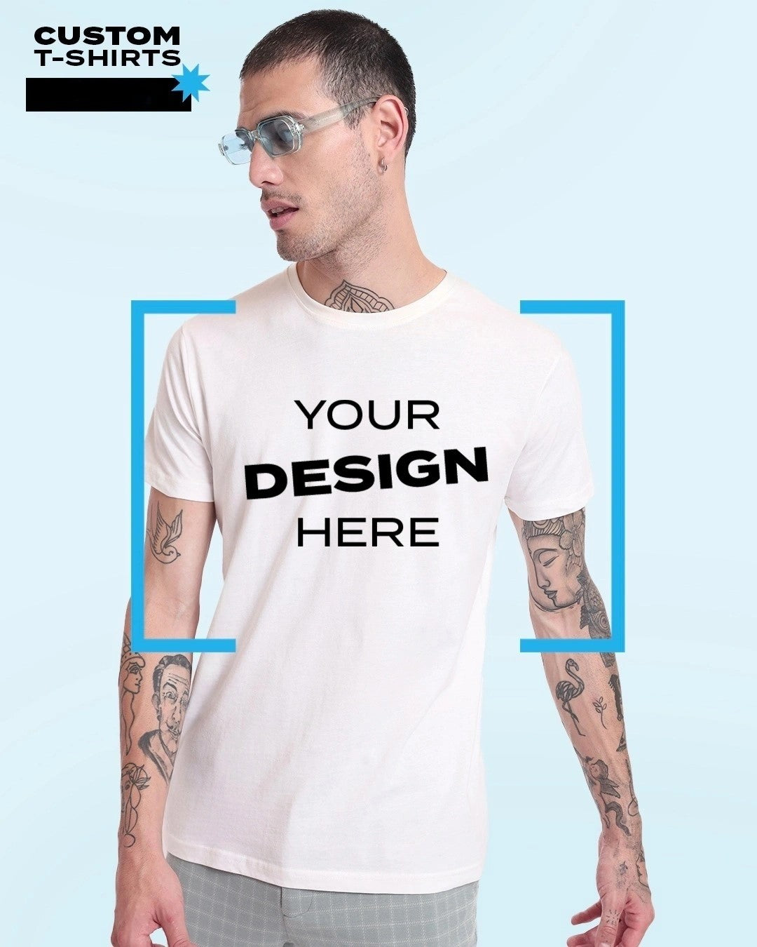 Custom Printed UNISEX T-Shirt - Upload Your Own Design on Biowashed 100% Cotton
Express your individuality with our Custom Printed T-Shirt! Easily upload your own deCustom Printed UNISEX