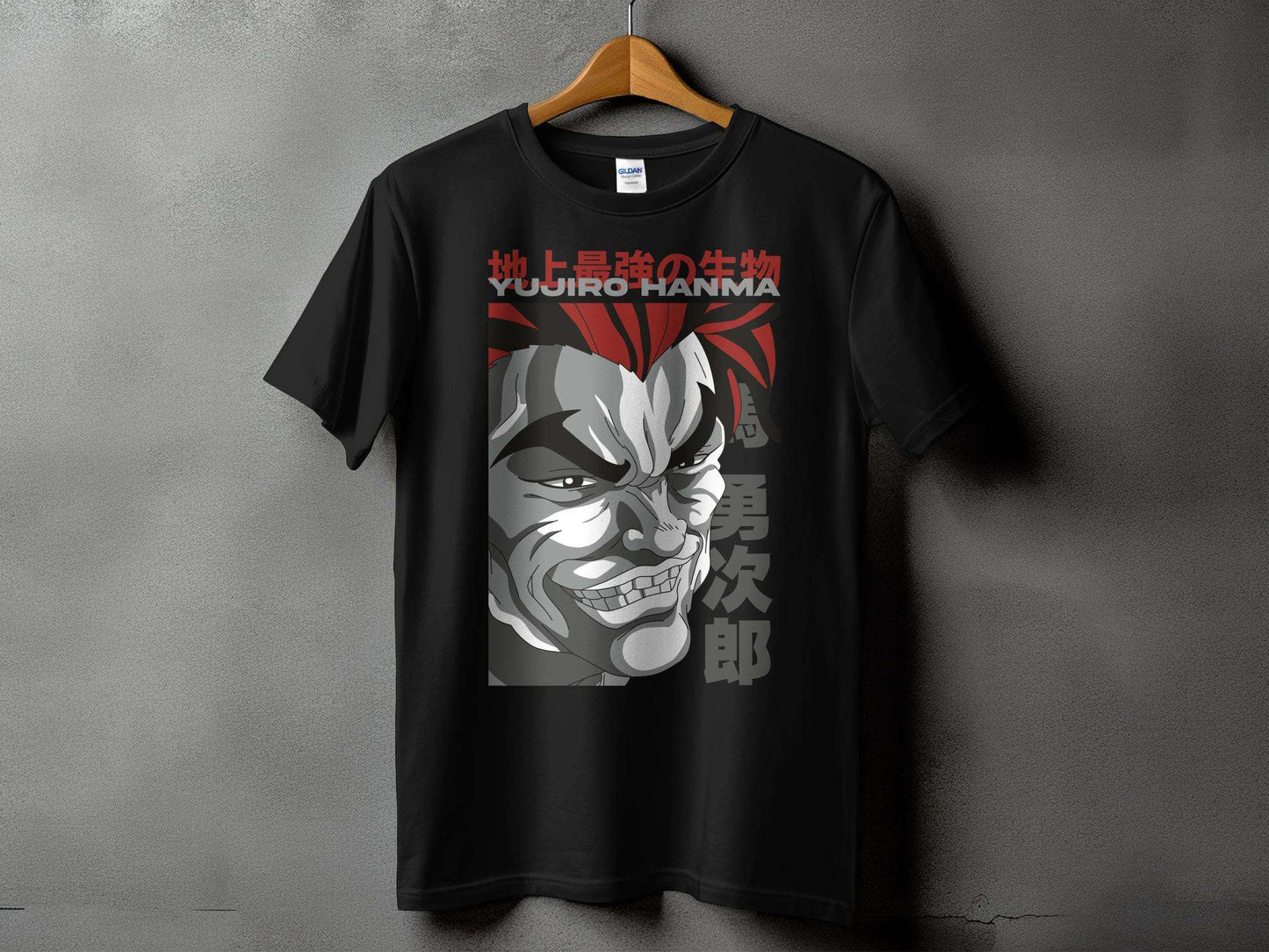 "Introducing our exclusive YUJIRO HANMA printed t-shirt, the epitome of strength and style! Crafted with precision on 180GSM 100% cotton with a luxurious bio finish,YUJIRO HANMA 2-Unisex