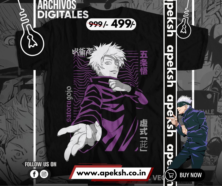 GOJO Jujutsu Kaisen Unisex Anime T-Shirt APEKSH