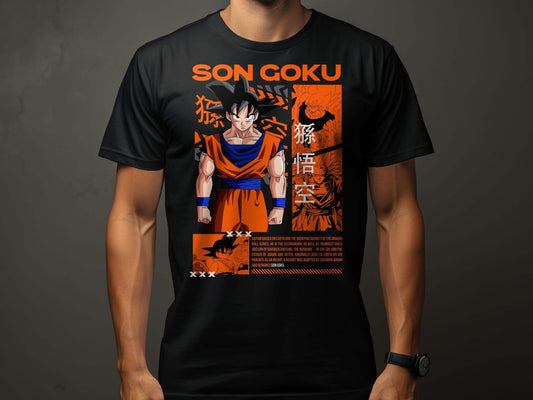 "Unleash your inner Saiyan with our exclusive online sale featuring the Son Goku Unisex T-Shirt from Dragon Ball Z! This half-sleeve white tee is not just clothing; SON GOKU DragonballZ Unisex