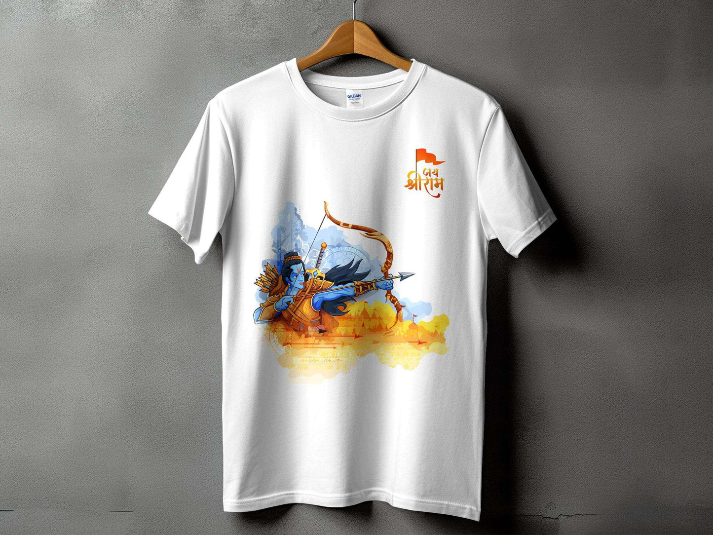 Dive into the divine with our Shree Ram Ayodhya T-Shirt, a testament to your spiritual connection and cultural pride. This exclusive half-sleeve t-shirt is crafted f-Shirt - 100% Cotton, 180GSM, Half Sleeve